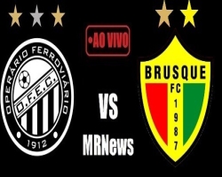 Brusque x Operário-PR: ONDE ASSISTIR AO VIVO BRASILEIRÃO SÉRIE B, HOJE (01/07), PRÉ-JOGO AGORA